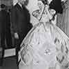 Costume designer Walter Plunkett and Olivia DeHavilland, Gone with the Wind, 1939